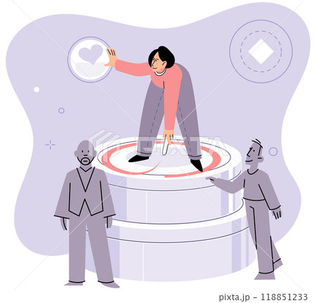Social anxiety vector illustration. Social anxiety can hinder development meaningful relationships Anxiety and confusion often accompany social anxiety disorder Depression involves range emotional Social anxiety vector illustration. Social anxiety can hinder development meaningful relationships Anxiety and confusion often accompany social anxiety disorder Depression involves range emotional 118851233
