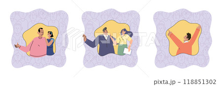 Social anxiety vector illustration. Unhappiness can result from unfulfilled emotional needs Emotional intelligence plays role in managing mental well being Human relationships shape individuals Social anxiety vector illustration. Unhappiness can result from unfulfilled emotional needs Emotional intelligence plays role in managing mental well being Human relationships shape individuals 118851302