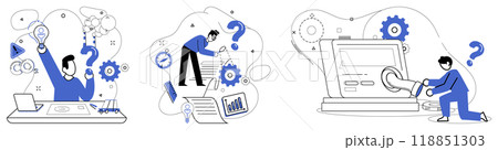 Corporate strategy vector illustration. Innovation is beacon lighting way for organizations navigating uncharted territories corporate strategy Achievement is laurel bestowed upon victors in arena 118851303