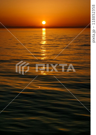 Red sunset over the Red Sea off the coast of Egypt Red sunset over the Red Sea off the coast of Egypt 118852358