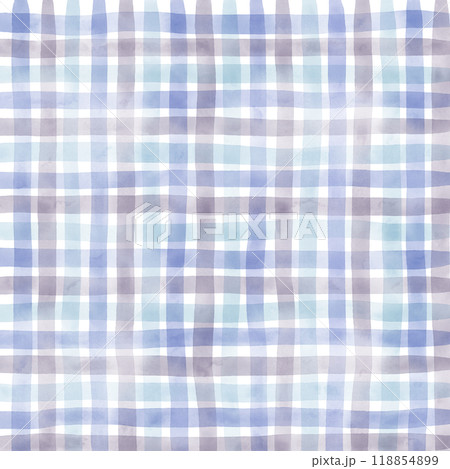 Blue Purple Gray Gingham Check Hand Drawn Pattern Background Overlay 118854899