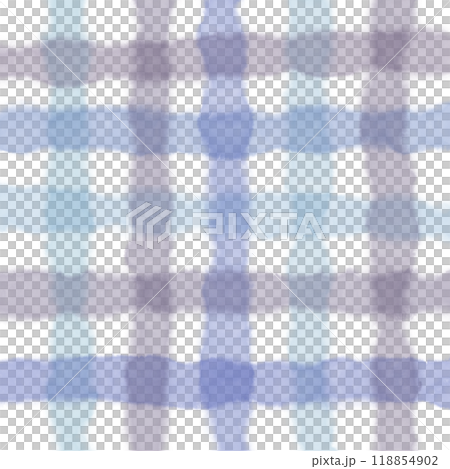Blue Purple Gray Gingham Check Hand Drawn Pattern Background Overlay 118854902