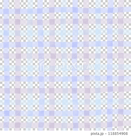 Blue Purple Gray Gingham Check Hand Drawn Pattern Background Overlay 118854908