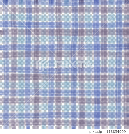 Blue Purple Gray Gingham Check Hand Drawn Pattern Background Overlay Blue Purple Gray Gingham Check Hand Drawn Pattern Background Overlay 118854909