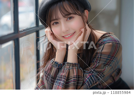 チェック柄で楽しむおしゃれスタイル 118855984