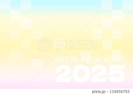 カラフルな年賀状2025 118856783