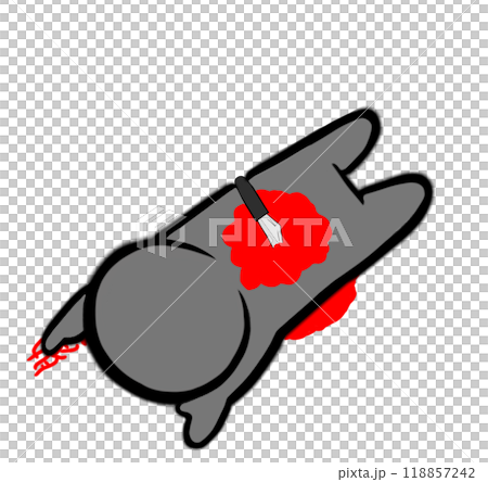 イラスト素材: 殺人現場 118857242