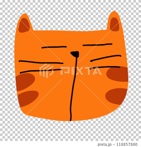 The orange cat drawing image for pet or animal concept. The orange cat drawing image for pet or animal concept. 118857880