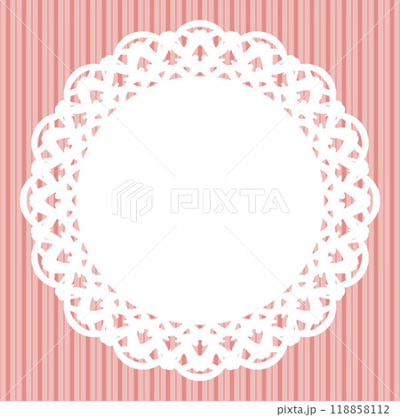 丸型レース×ストライプ(ピンク) 118858112