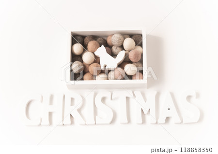 可愛い動物のホワイトクリスマス 118858350