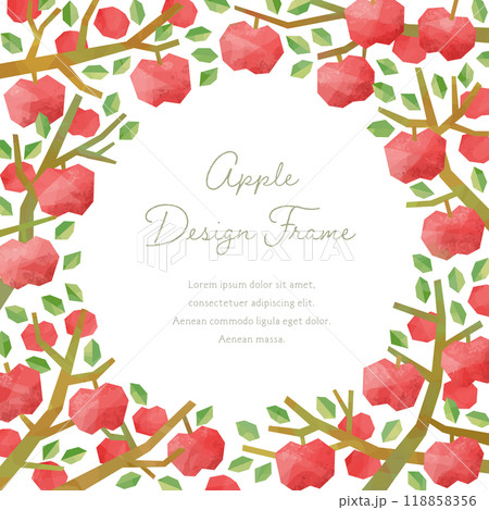 りんごのデザインフレーム	 118858356