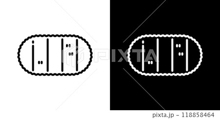 とんかつのシンプルなラインアイコン 118858464