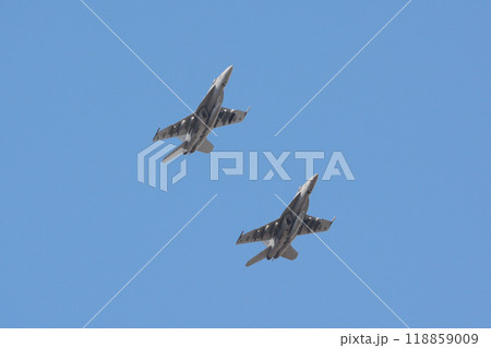 アメリカ海軍F/A-18Eスーパーホーネット編隊飛行 アメリカ海軍F/A-18Eスーパーホーネット編隊飛行 118859009