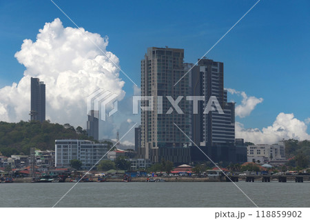 Sriracha city in Chonburi province, City in Thailand. Sriracha city in Chonburi province, City in Thailand. 118859902
