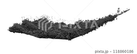 Black powder isolated on white background 118860186