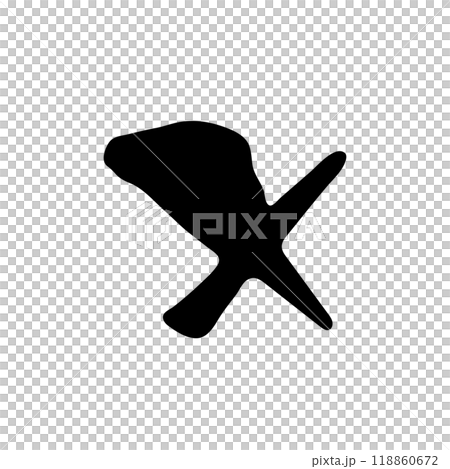 x（アルファベット/小文字）/手書きの筆文字素材 118860672