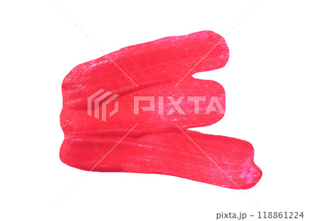Red brush isolated on white background. 118861224