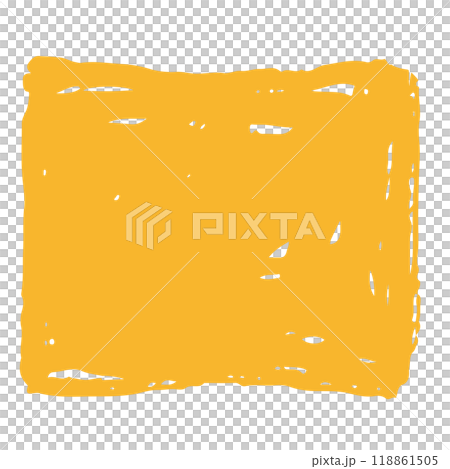 Yellow square painted with a brush 118861505