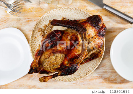 Appetizing baked duck Appetizing baked duck 118861652