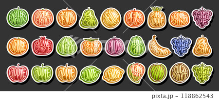 Vector Fruit Set Vector Fruit Set 118862543
