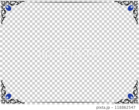 Classical upper and lower frames - Black 118862547
