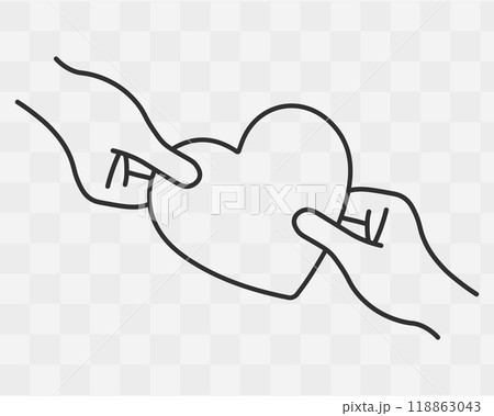 Love romance heart and hand icon symbol. Happy valentine day gift logo sign. Vector illustration image. Isolated on background. Love romance heart and hand icon symbol. Happy valentine day gift logo sign. Vector illustration image. Isolated on background. 118863043