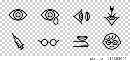 Eye ophthalmology icon set Eye ophthalmology icon set 118863695