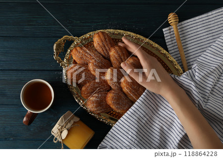 Madeleine cakes, food for eat with tea and coffee 118864228