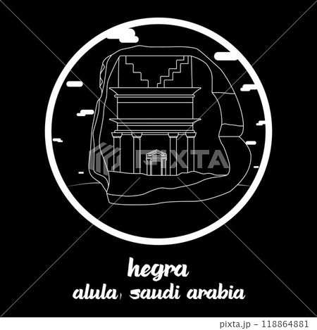 Circle Icon hegra. Vector Illustration Circle Icon hegra. Vector Illustration 118864881