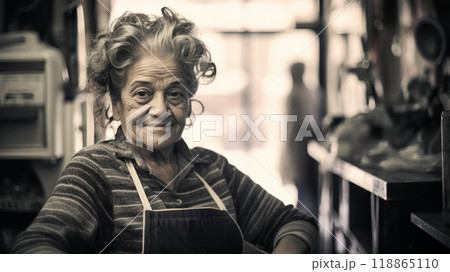 Portrait of an elderly woman 118865110