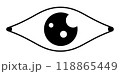 The eye with the glare 118865449