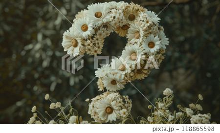 Question mark made from flowers 118865598