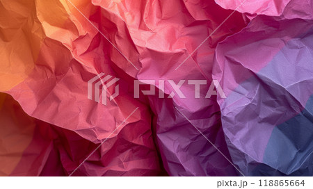 Texture of colored crumpled paper 118865664