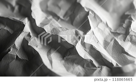 Texture of gray crumpled paper 118865665
