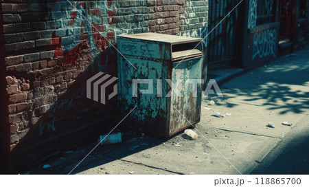 Old trash can 118865700