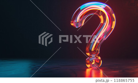 Glowing question mark 118865755
