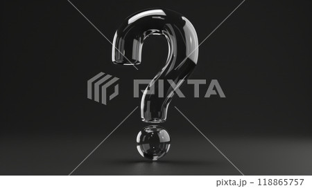 Glass question mark 118865757