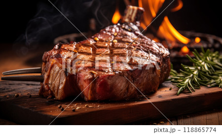 Appetizing grilled steak 118865774