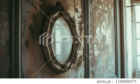 Old vintage mirror in an abandoned house. 118866073