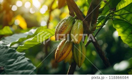 Fruits on a chocolate tree. 118866084