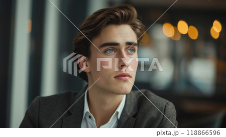 A handsome young guy in a strict suit 118866596