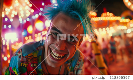 A jolly man at the circus 118866597