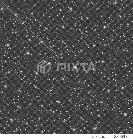 Winter Snowflakes Falling on Transparent Background for Christmas Design .Vector 118866989