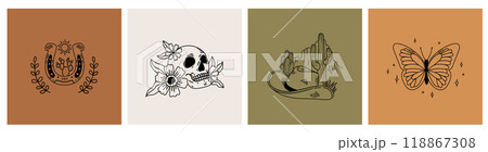 Cards with western elements Cards with western elements 118867308