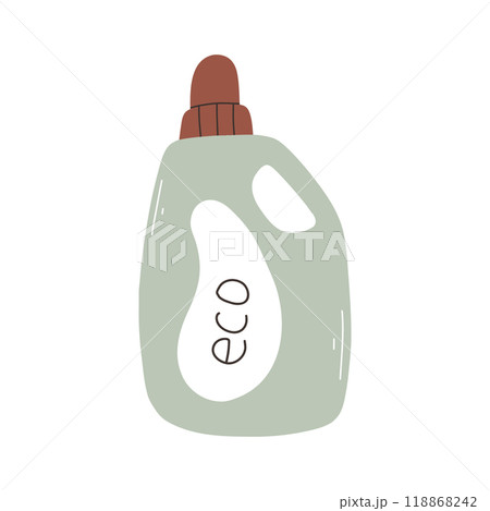 Gel powder for washing. Detergent. Vector illustration. Flat style. Liquid laundry detergent isolated on white background. Gel powder for washing. Detergent. Vector illustration. Flat style. Liquid laundry detergent isolated on white background. 118868242