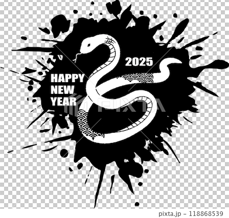 2025年　年賀状素材　巳年 118868539