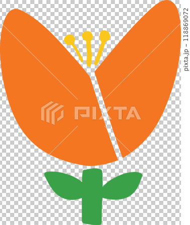 The flower drawing for decor or your design concept. 118869072