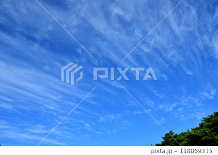 青空と白い雲、秋の雲 青空と白い雲、秋の雲 118869315