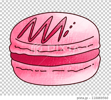 Simple and easy strawberry macarons, analog style 118869560