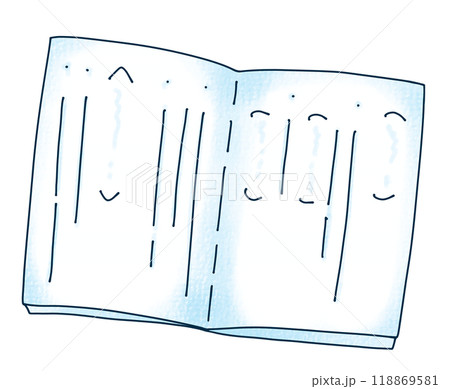 ゆるめシンプルな開いた台本・脚本　アナログ風 118869581
